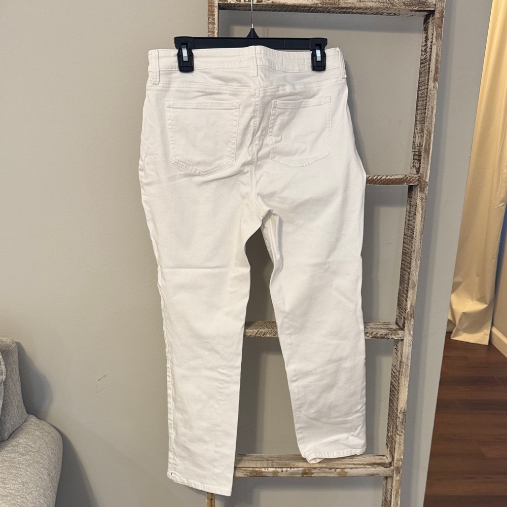 NYDJ Sheri Slim Women's Crisp White Straight Leg Jeans - Picture 3 of 4